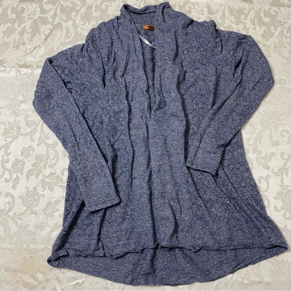 BELLDINI Woman open front Cardigan knitted Blue grey size L - Picture 3 of 6